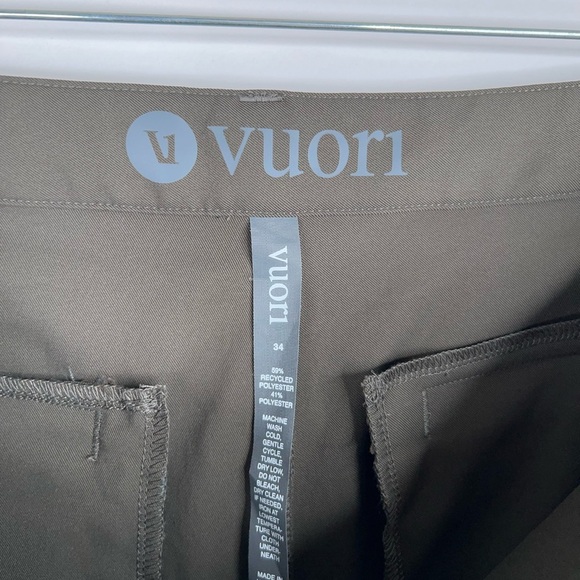 Vuori Cascade Tech Chino Pant Athletic Slim Fit Dark Oregano Green Size 34 - Picture 11 of 11